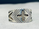 Marvelous Vintage Native American Navajo Joe Chee Sterling Silver Ring-Nativo Arts