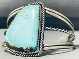 Remarkable Native American Navajo #8 Turquoise Mine Sterling Silver Bracelet Signed-Nativo Arts