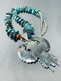 Native American Dropdead Gorgeous Kachina Turquoise Sterling Silver Necklace-Nativo Arts