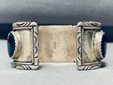 The Most Unique Vintage Native American Navajo Abalone Row Sterling Silvr Bracelet-Nativo Arts