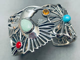 Native American One Of The Best Vintage Southwest Sterling Silver Hummingbird Bracelet-Nativo Arts