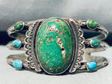 Late 1800's/ Early 1900's Vintage Native American Navajo Turquoise Ingot Or Sterling Bracelet-Nativo Arts