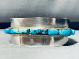 Bricks Of Turquoise!! Vintage Native American Navajo Sterling Silver Bracelet-Nativo Arts