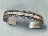 Harold J Astounding Vintage Native American Navajo Channel Sterling Silver Bracelet