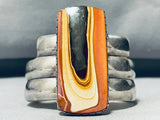 Important Swirl Agate Vintage Native American Navajo Sterling Silver Bracelet-Nativo Arts