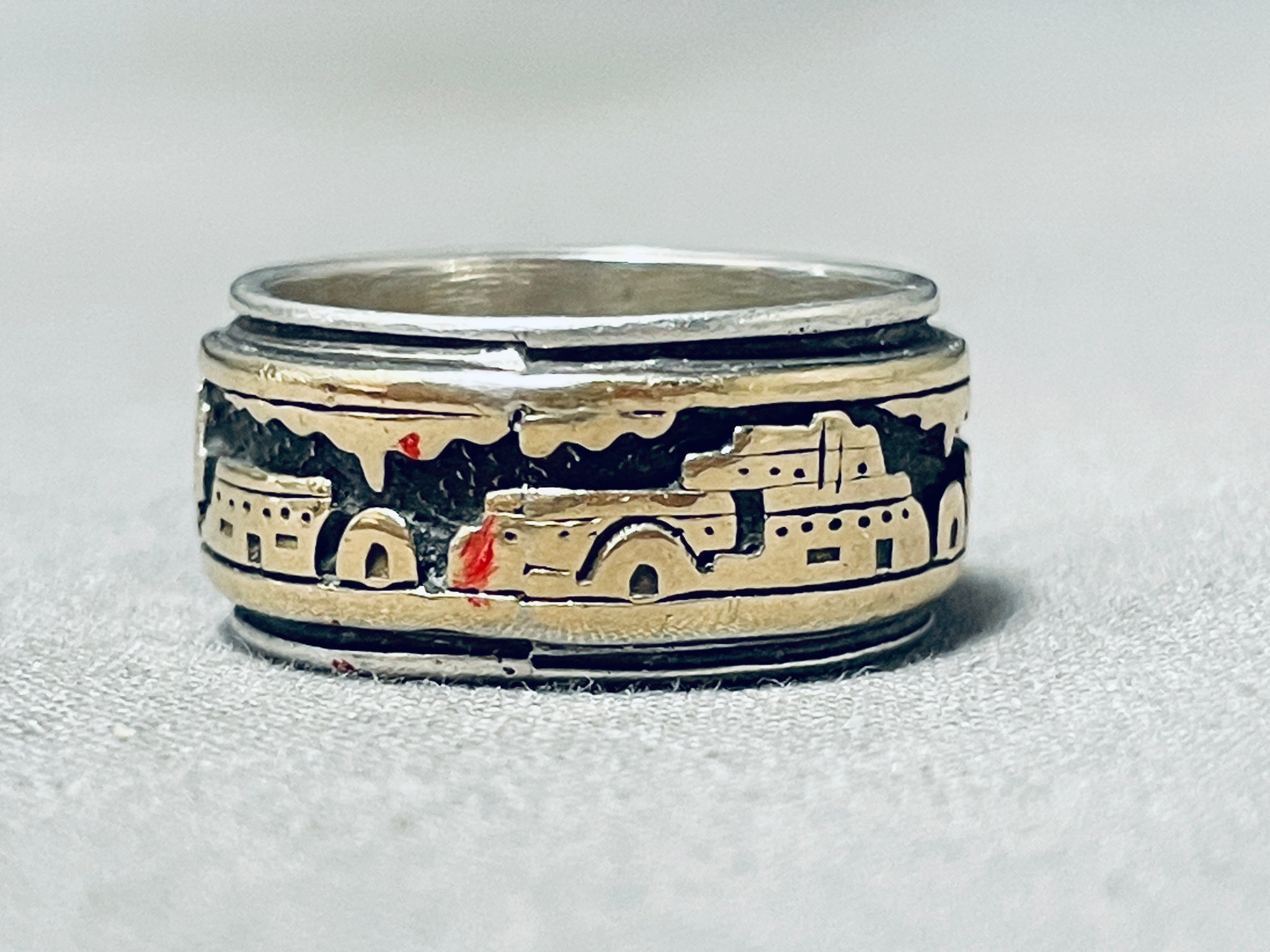 Vintage/Native - deals STORYTELLER RING, Stamped Sterling