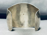 Towering Hand Tooled Vintage Native American Navajo Sterling Silver Bracelet Cuff-Nativo Arts