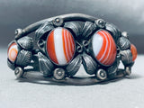 The Best Vintage Native American Navajo Camelion Sterling Silver Leaf Bracelet-Nativo Arts