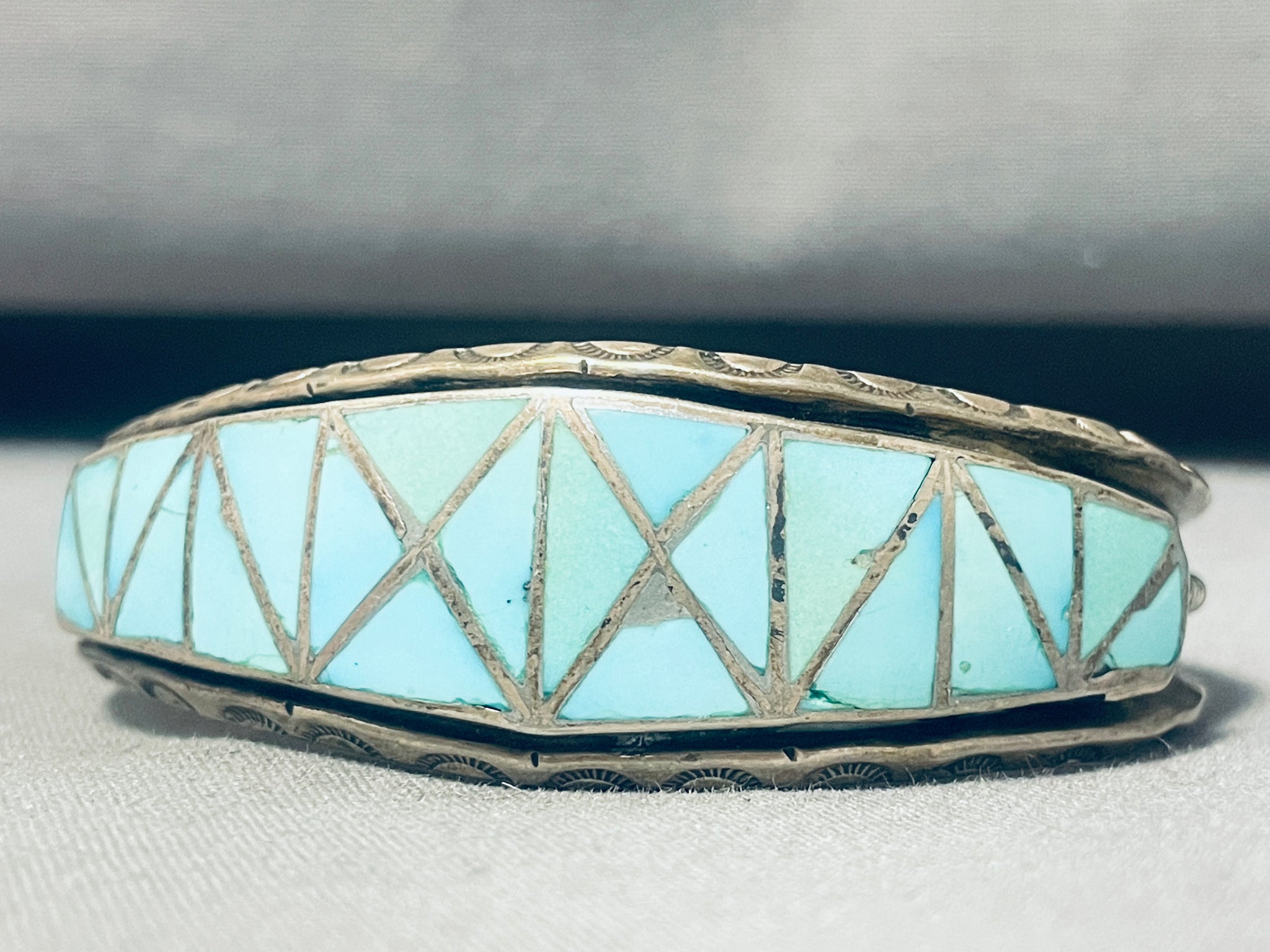 AN AWESOME orders PIECE OF JEWELRY HERE....A TURQUOISE & GEMS PIECE FROM ZUNI TRIBE!