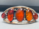 One Of The Best Ever Vintage Native American Navajo Amber Sterling Silver Bracelet-Nativo Arts
