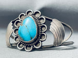 Striking Vintage Native American Navajo Turquoise Sterling Silver Bracelet-Nativo Arts