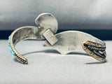 Most Unique Vintage Native American Navajo Turquoise Gold Sterling Silver Inlay Bracelet-Nativo Arts