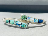 6 Inch Wrist Grace Smith Vintage Native American Navajo Inlay Sterling Silver Bracelet-Nativo Arts