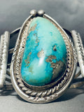Very Important Blue Bird Turquoise Vintage Native American Navajo Sterling Silver Bracelet-Nativo Arts