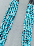 Chunky Spidferweb Turquoise Strands Vintage Native American Navajo Heishi Necklace Old-Nativo Arts