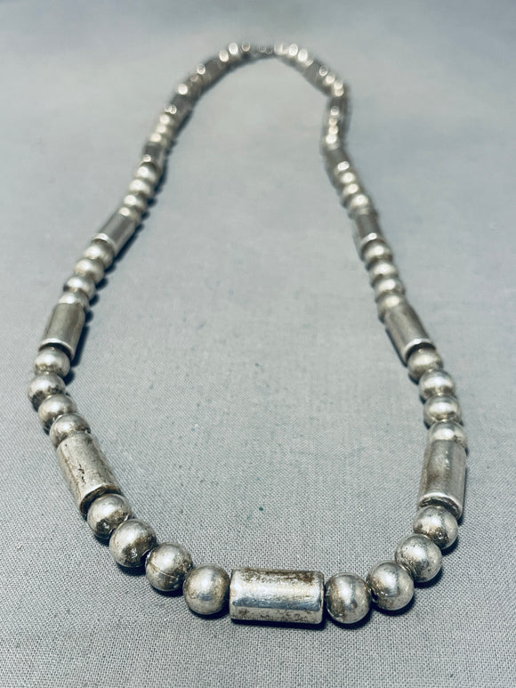 Fabulous Vintage Native American Navajo Sterling Silver Necklace-Nativo Arts