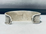 Rare Vintage Native American Navajo Old Kingman Turquoise Sterling Silver Bracelet-Nativo Arts
