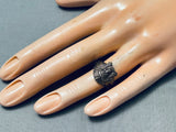 Detailed Vintage Southwest Chief Sterling Silver Ring-Nativo Arts