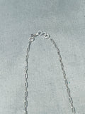 Sam Sperica Impressive Native American Navajo Needlepoint Turquoise Sterling Silver Necklace