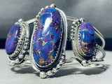 Gorgeous!! Vintage Native American Navajo Purple Mohave Sterling Silver Bracelet-Nativo Arts