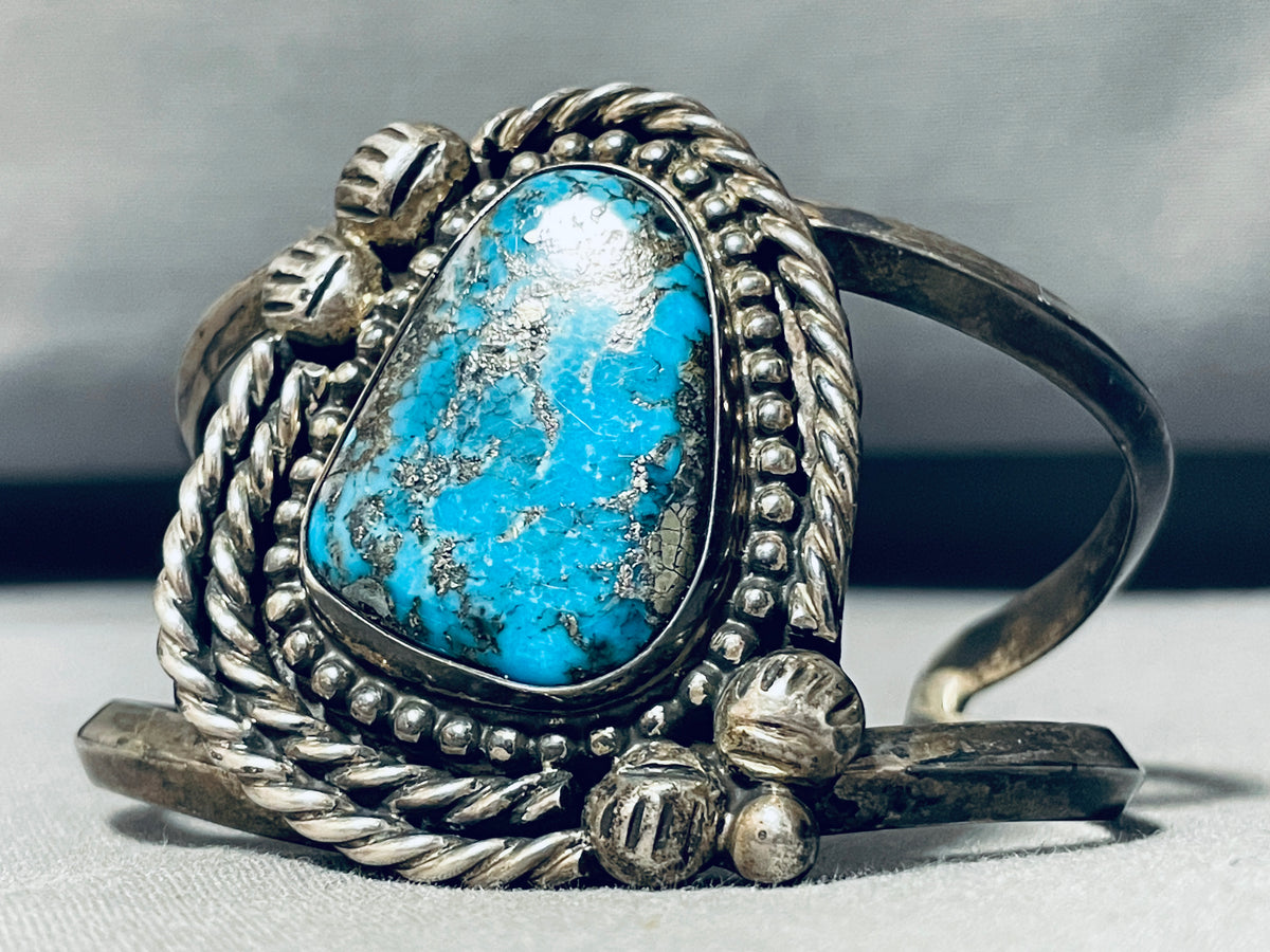 Ropes And Morenci Vintage Native American Navajo Turquoise Sterling Si ...