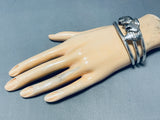 Important Pottery Vintage Native American Navajo Sterling Silver Bracelet-Nativo Arts