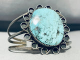 Beautiful Vintage Native American Navajo Blue Diamond Turquoise Sterling Silver Bracelet-Nativo Arts