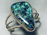 One Of The Most Unique Ever Vintage Native American Navajo Shell Sterling Silver Bracelet-Nativo Arts