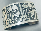 Reminder To Enjoy Life Symbolic Vintage Native American Hopi Sterling Silver Bracelet-Nativo Arts