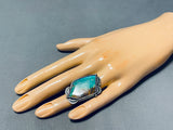 Glorious Vintage Native American Navajo Royston Turquoise Sterling Silver Huge Ring-Nativo Arts