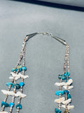 Incredible Vintage Native American Zuni Turquoise Animal Sterling Silver Heishi Necklace-Nativo Arts
