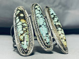 One Of The Finest Vintage Native American Navajo Spiderweb Turquoise Sterling Silver Bracelet-Nativo Arts