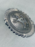 Museum Worthy Vintage Signed Native American Navajo Sterling Silver Buckle-Nativo Arts