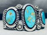 The Best Bilagody Vintage Native American Navajo Turquoise Sterling Silver Coil Bracelet-Nativo Arts