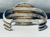 Map Agate Rare Vintage Native American Navajo Sterling Silver Bracelet Cuff Old-Nativo Arts