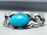 Chimney Butte Native American Navajo Turquoise Sterling Silver Bracelet-Nativo Arts