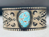 One Of The Most High Grade #8 Turquoise Vintage Native American Navajo Sterling Silver Bracelet-Nativo Arts
