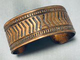 Incredible Vintage Native American Navajo Handstamped Copper Bracelet-Nativo Arts