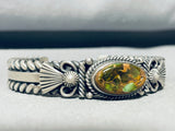 One Of The Best Vintage Native American Navajo Derrick Gordan Damale Turquoise Sterling Bracelet-Nativo Arts