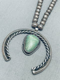 Tremendous Vintage Native American Navajo Royston Turquoise Sterling Silver Necklace-Nativo Arts