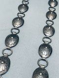 Orville Tsinnie Important Vintage Native American Navajo Hand Tooled Sterling Silver Concho Belt-Nativo Arts
