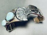 Dry Creek Turquoise!! Vintage Native American Navajo Kokopelli Sterling Silver Bracelet-Nativo Arts
