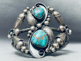 One Of The Best Ever Red Mountain Turquoise Native American Navajo Sterling Silver Bracelet-Nativo Arts
