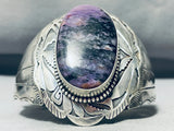 One Of The Best Ever Vintage Native American Navajo Sugilite Sterling Silver Bracelet-Nativo Arts