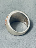Best Vintage Native American Navajo Yellow Spiny Oyster Shell Silver Ring-Nativo Arts