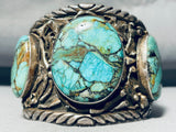 174 Grams!!!!!! Vintage Native American Navajo Spiderweb Turquoise Sterling Silver Bracelet-Nativo Arts