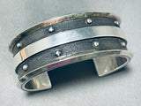 Dynamic Native American Navajo Signed Tawney Cruz Sterling Silver Bracelet-Nativo Arts