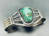 Amazing Vintage Signed Native American Navajo Damale Turquoise Sterling Silver Bracelet-Nativo Arts