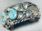 Gary Johnson!! Vintage Native American Navajo Red Mountain Turquoise Sterling Silver Bracelet-Nativo Arts