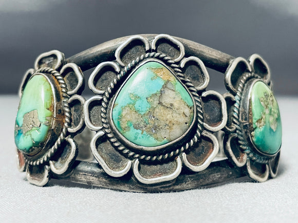 Authentic Vintage Native American Navajo Royston Turquoise Sterling Silver Bracelet-Nativo Arts